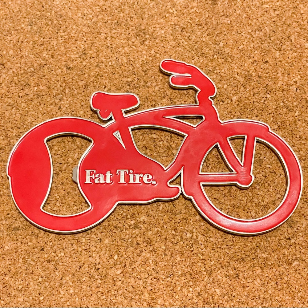 Bright Red New Belgium Fat Tire Bottle Opener